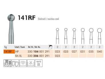 Fraises 141 RF instrument en acier chirurgical img