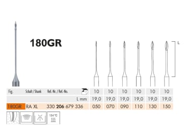 Fraises endodontiques 180 GR fraise endo "Gates" img