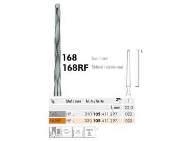 Fraises 168 (RF) instrument en acier chirurgical img