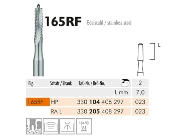 165 RF CA L 023 instrument en acier inoxydable chirurgical img