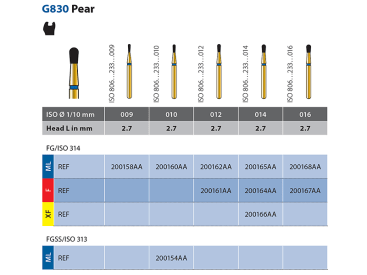 Fraises Diatech G830 Instrument diamanté img