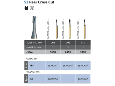 Klinische Dentale Hardmetaalboren Diatech Speedster S3 img