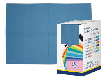 Dry-Back Bavoirs Dentaires 100 pièces Bleu Nuit (33 X 45,5 cm) img