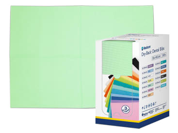 Dry-Back Bavoirs Dentaires 100 pièces Vert (33 X 45,5 cm) img