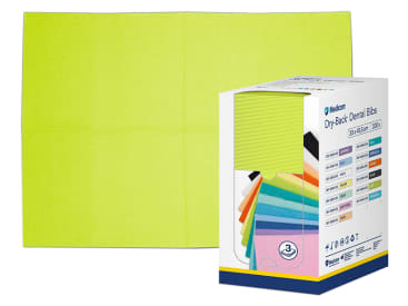 Dry-Back Bavoirs Dentaires 100 pièces Citron Vert (33 X 45,5 cm) img