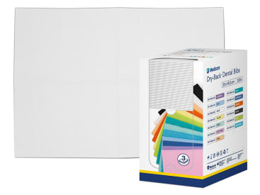 Dry-Back Bavoirs Dentaires 100 pièces Blanc (33 X 45,5 cm) img