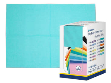 Dry-Back Bavoirs Dentaires 100 pièces Aqua (33 X 45,5 cm) img