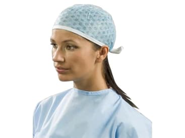 Equipement de protection individuelle et vêtements chirurgicaux Calots de chirurgie avec lacets fixés bleu clair img