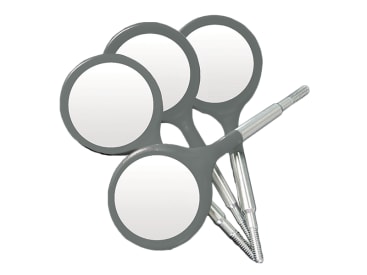 Tandheelkundige mondspiegels voor inspectie Crystal HD mondspiegel nr.4 dubbelzijdig grijs img