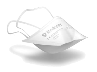 Masques chirurgicaux dentaires Masques FFP2 Type IIR Kolmi Oxygen - blanc - medium img