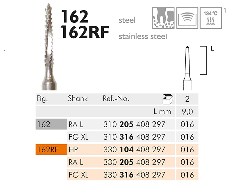 ME FGXL 162-016 chirurgische frees 1x2 310316408297016 A05578 img