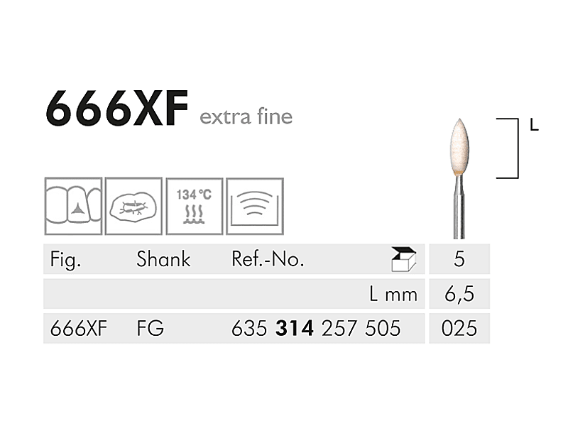 ME FG 666XF slijppunt Arkansas wit 1x5 635314257505025 A20360 img