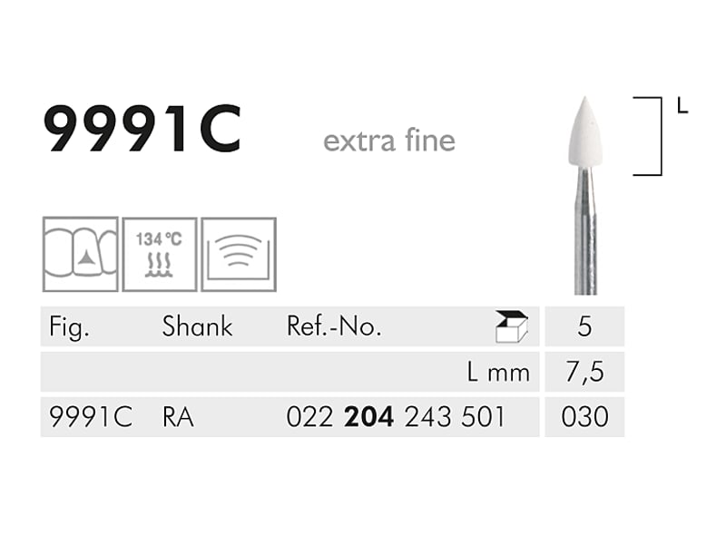 ME RA 9991C Diamond Porcelain Polisher 1x5 22204243501030 A36600 img