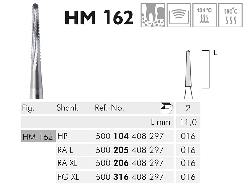 ME HP HM162-016 chirurgische frees 1x2 500104408297016 1271 img