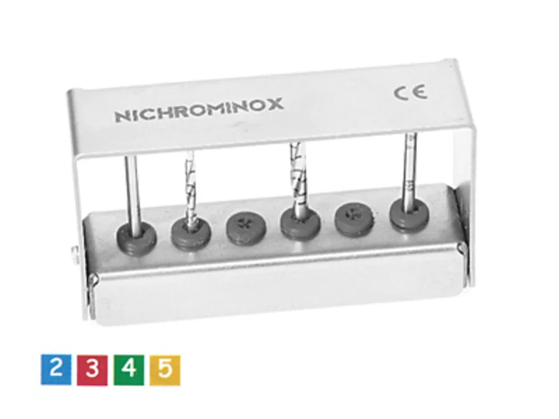 Nichrominox Plug'In 6 perfo hoogte 4cm blauw 206002-2 215 img