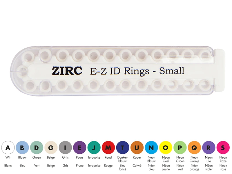 Zirc Small E-Z ID Ring Syst.White 70Z100A 407 img