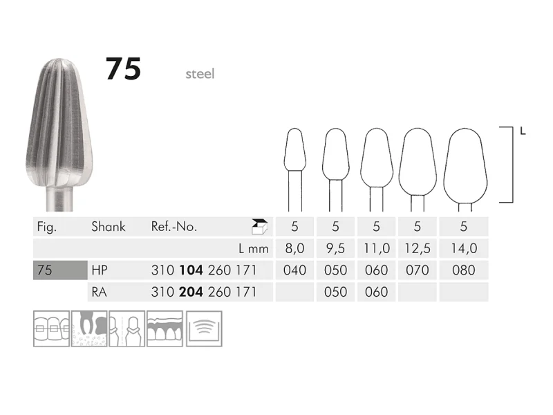 ME HP 75-080 staalfrees 1x5 A05773 img