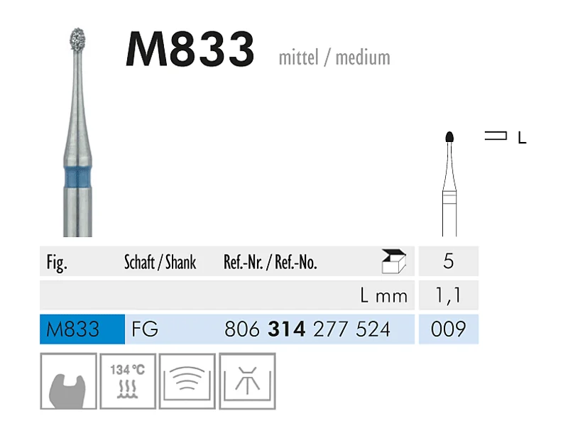 ME FG M833-009 Micro diamantinstrum. 1x5 A29547 img