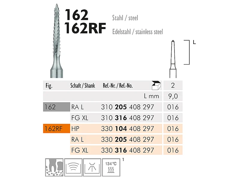 ME HP 162RF-016 chirurgische frees 1x2 A05755 img