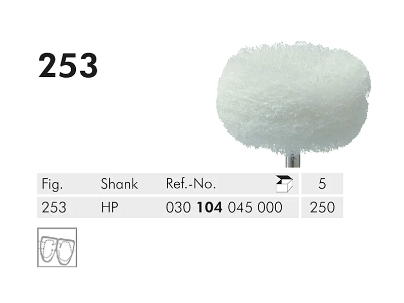 ME HP 253-250 witte polierborstel Lisko 1x5 A30086 img