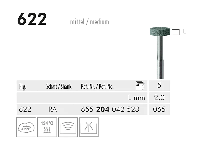 ME RA 622 slijppunt gemont.groen 1x5 A20395 img