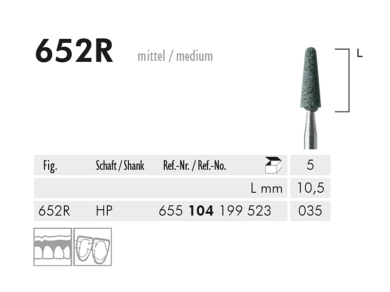 ME HP 652R slijppunt gemont.groen 1x5 A27476 img