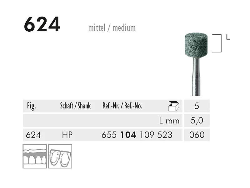 ME HP 624 abrasif gemonteerd groen 1x5 A30089 img
