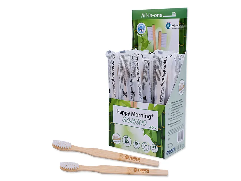 HW Happy Morning Bamboo tandenborstel 1x40 A47175 img