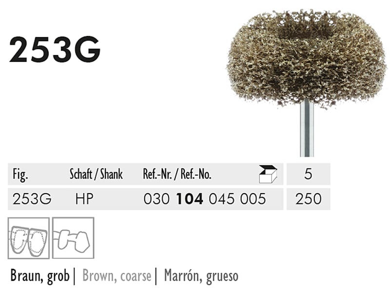 ME HP 253G-250 bruine polierborstel Lisko coarse 5 A48003 img
