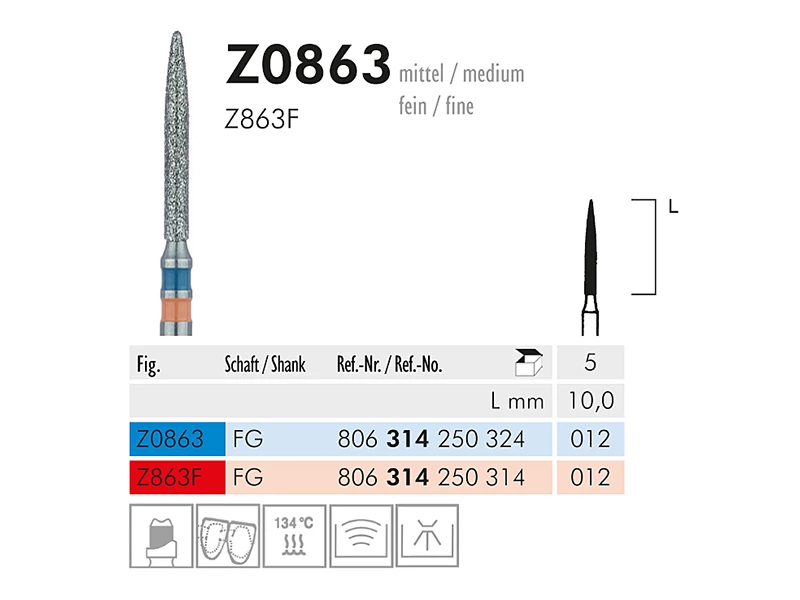 ME FG Z0863 Diamond instrument for zirconium 2275 img