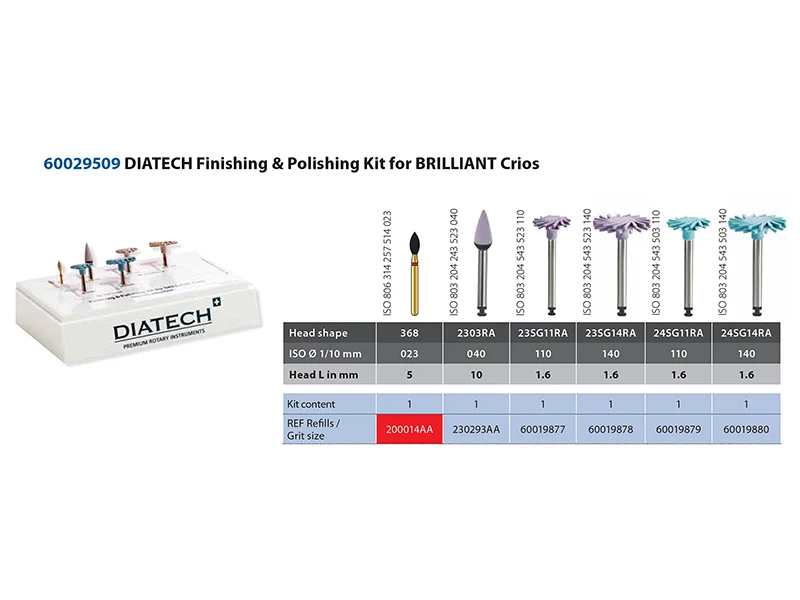 Diatech Finishing & Polishing Kit Brilliant Crios A44018 img