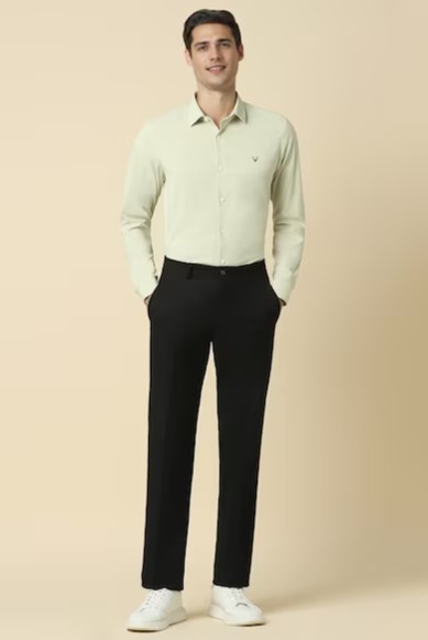 Men Super Slim Fit Solid Full Sleeves Formal Shirt - Image 2