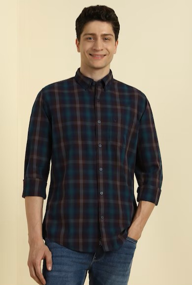 Men Regular Fit Checked Full Sleeves Casual Shirt