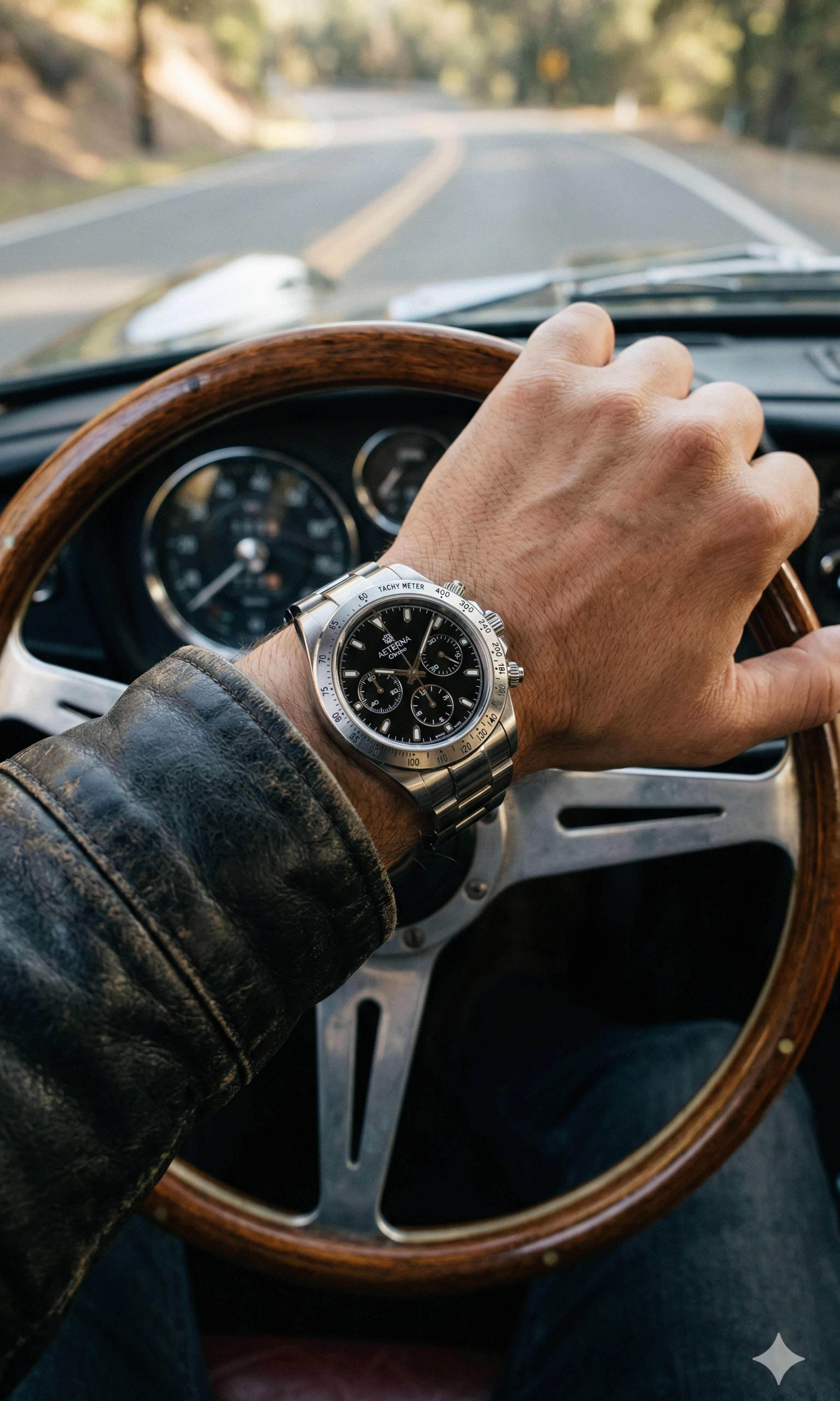 Chrono Elite on vintage steering wheel