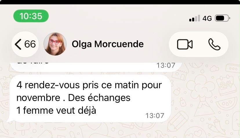 Message WhatsApp — retour prospect
