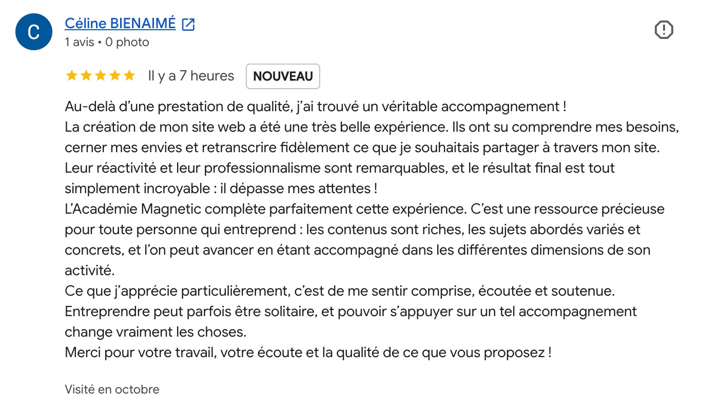 Avis client Valérie
