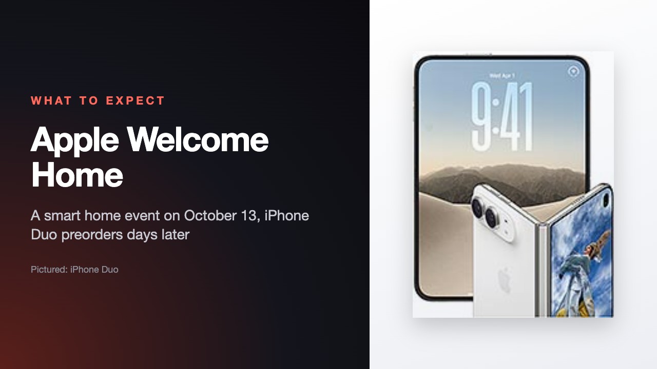 Apple Sets October 13 for a Smart Home Event as iPhone Duo Preorders Approach