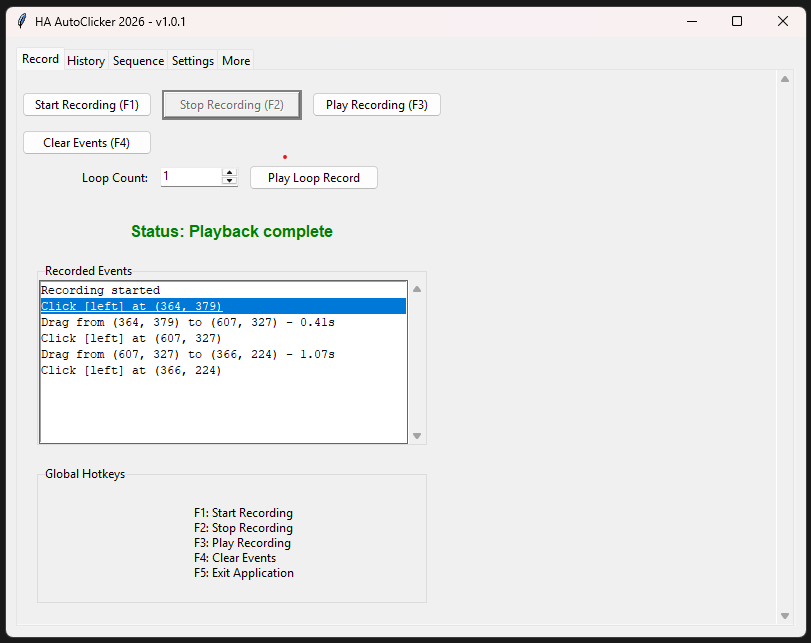 Settings, Speed, Smooth