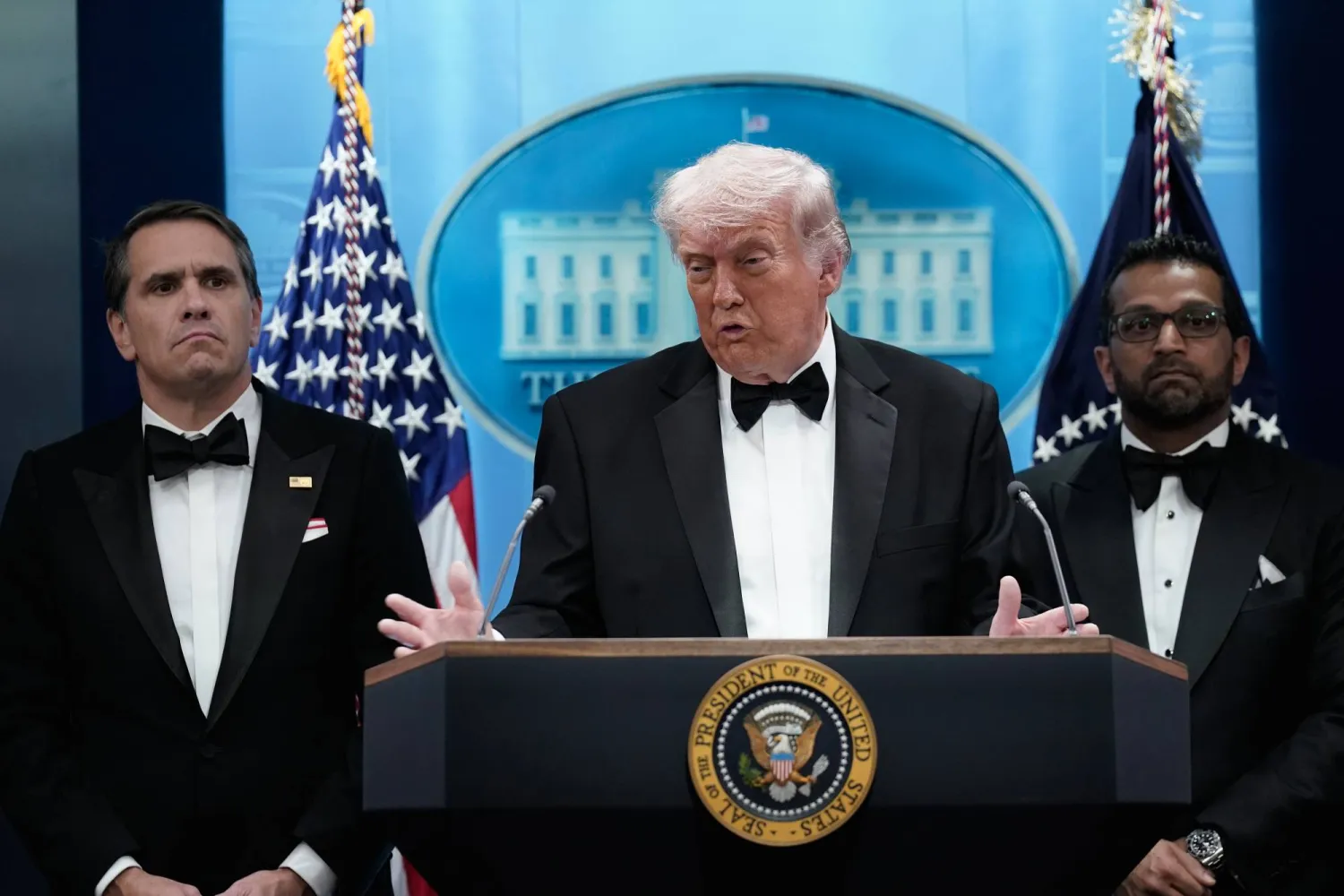 Trump says White House dinner shooting will not deter Iran war stance