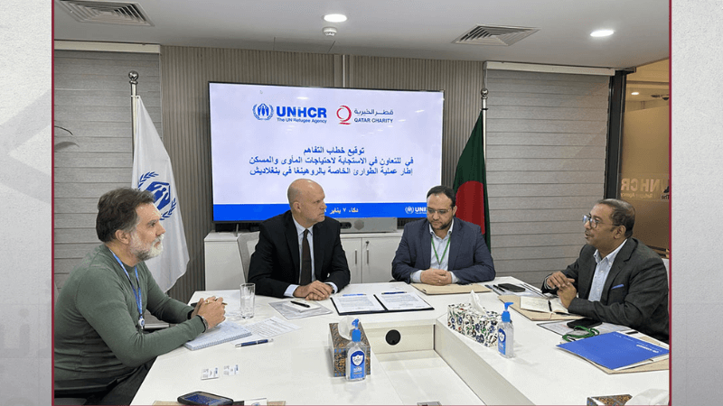 Qatar Charity and UNHCR sign agreement to strengthen aid for Rohingya refugees