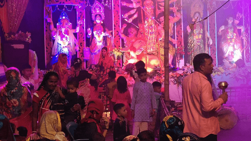 Durga Puja Celebrated with Festive Spirit in Rohingya Camp