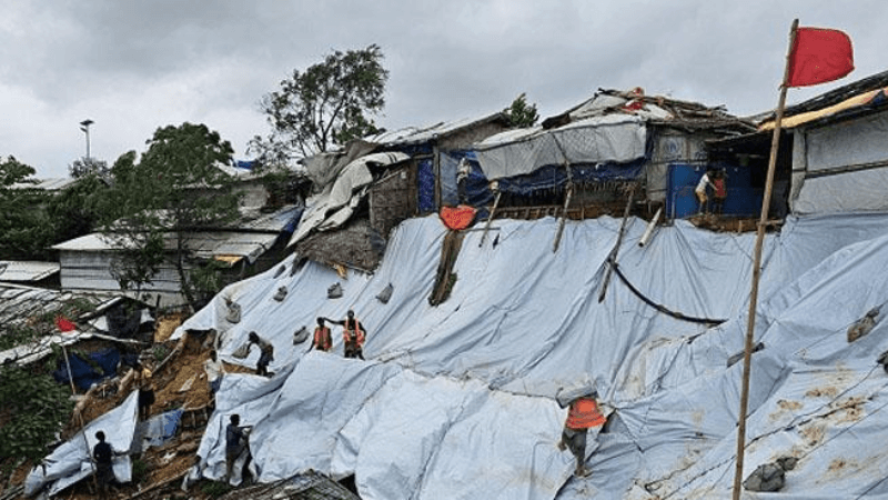 Heavy rains damage over 1,400 Rohingya homes in Bangladesh