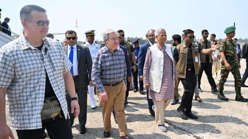 Guterres, Yunus Visit Cox’s Bazar, Reaffirm Support for Rohingya Crisis Resolution