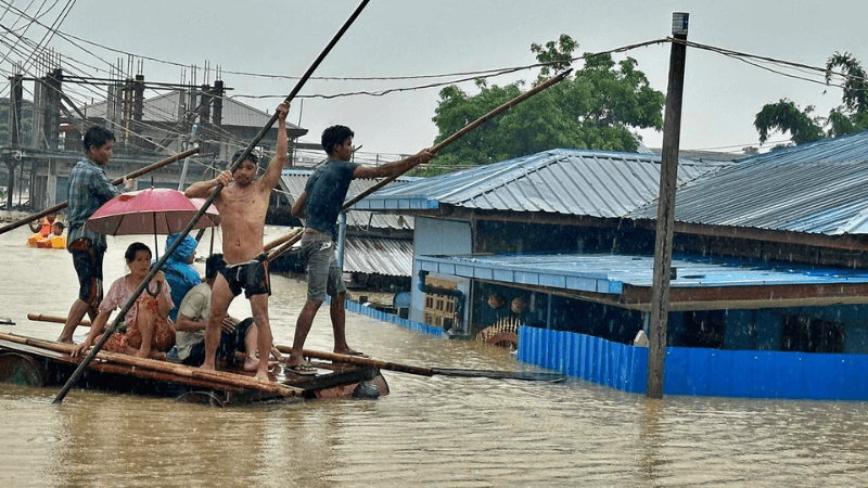 Thousands Trapped in Myanmar Flooding