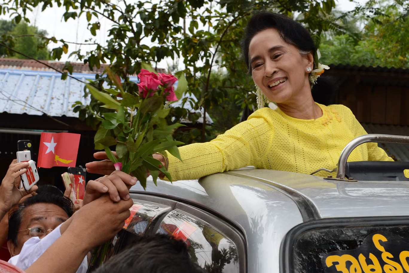 Wearing roses criminalized in Myanmar as Aung San Suu Kyi turns 81