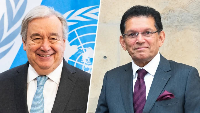 UN Secretary Guterres meets Bangladesh’s incoming UNGA president khalilur ahead of 81st session