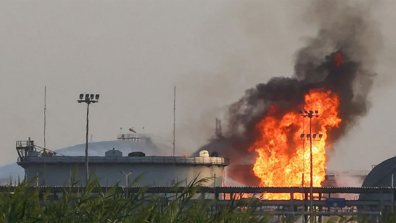 Houthi missile attack hits Saudi Aramco headquarters, sparks fire