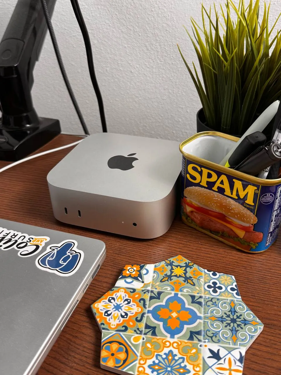The Mac mini that runs Hermes