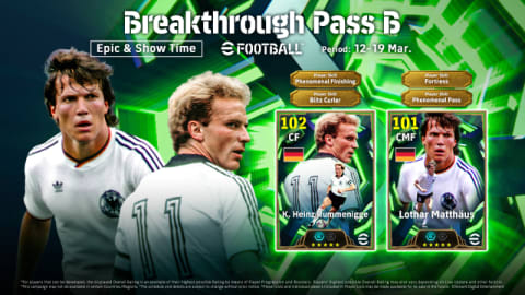 eFootball 2026: Epic and Show Time Breakthrough Pass B Details
