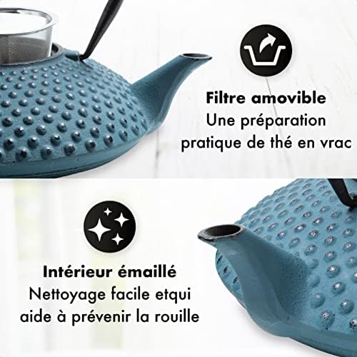 Vue 3 de Theiere Fonte Litre Set